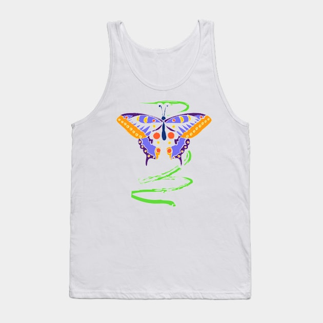 Butterfly Tank Top by evisionarts